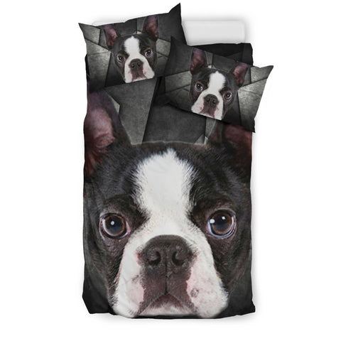 Cute Boston Terrier Print Bedding Set- Free Shipping