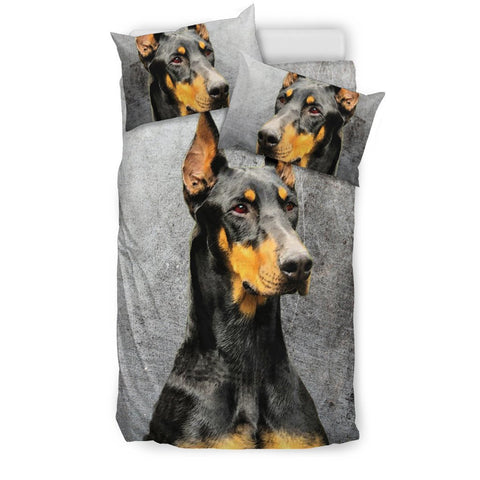 Doberman Pinscher Print Bedding Set- Free Shipping