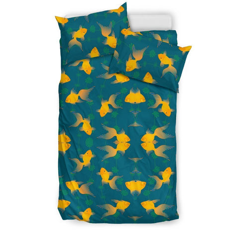 Yellow Fish Lots Print Bedding Sets-Free Shipping