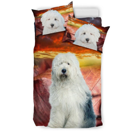 Old English Sheepdog Print Bedding Set- Free Shipping