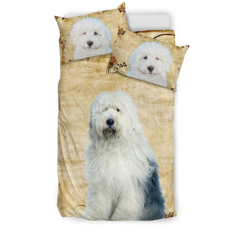 Cute Old English Sheepdog Print Bedding Set- Free Shipping