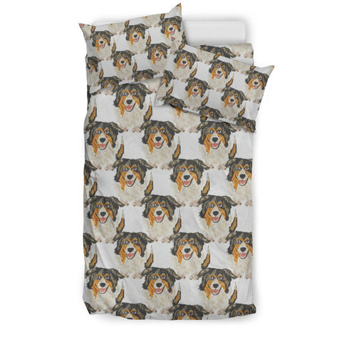 Australian Shepherd Dog Pattern Print Bedding Set- Free Shipping