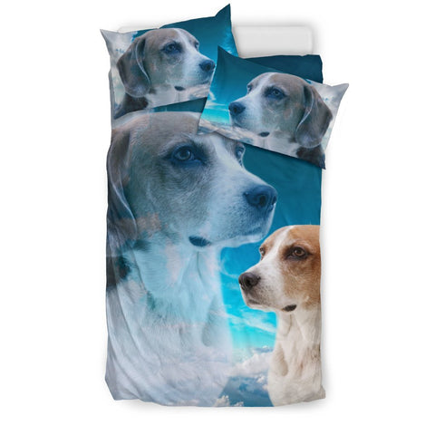 Cute English Foxhound Print Bedding Set- Free Shipping