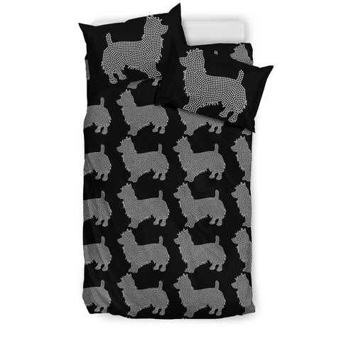 Australian Terrier Dog On Black Print Bedding Set-Free Shipping