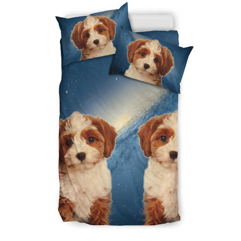 Lovely Cavapoo Dog Print Bedding Set- Free Shipping