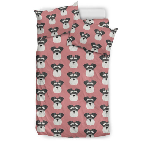 Miniature Schnauzer Print Pink Bedding Set-Free Shipping