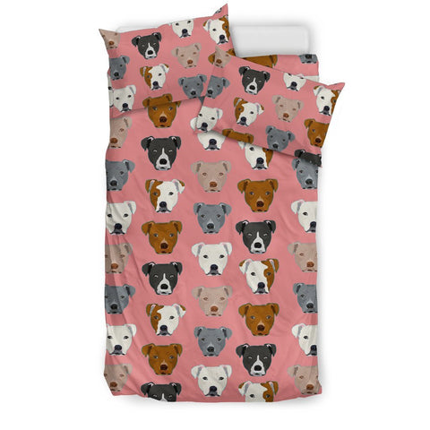 Pit Bull Dog Pattern Print Bedding Set-Free Shipping