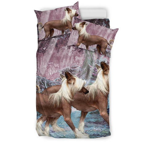 Chinese Crested Dog Art Print Bedding Set-Free Shipping