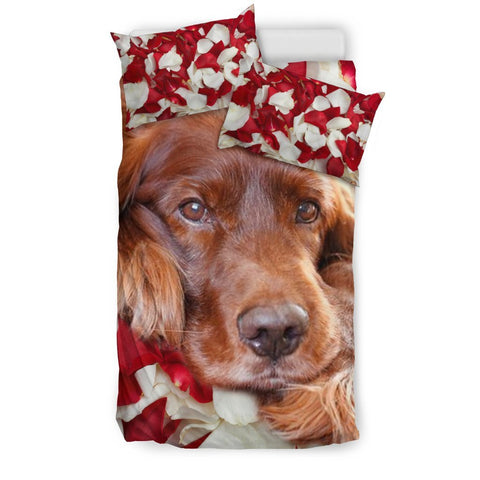 Cute Irish Setter Dog Print Bedding Set- free Shipping