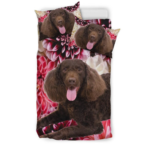 Cute American Water Spaniel Print Bedding Set- Free Shipping