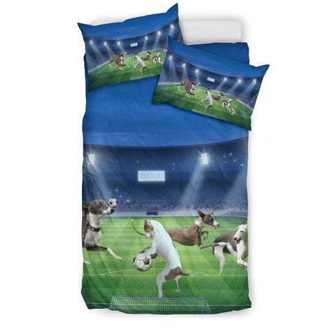Italian Greyhound Playing Football Print Bedding Sets-Free Shipping