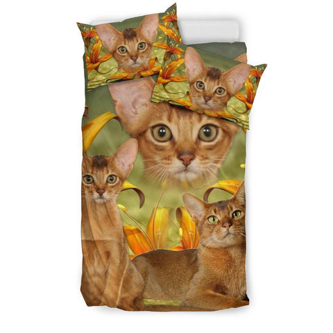Cute Abyssinian Cat Print Bedding Set- Free Shipping