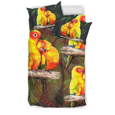 Sun Conure (Sun Parakeet) Bird Print Bedding Set-Free Shipping