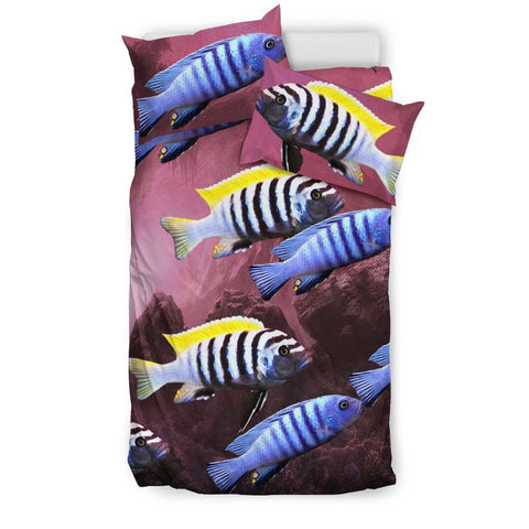 Cynotilapia Afra (Afra Cichlid) Fish Print Bedding Set-Free Shipping