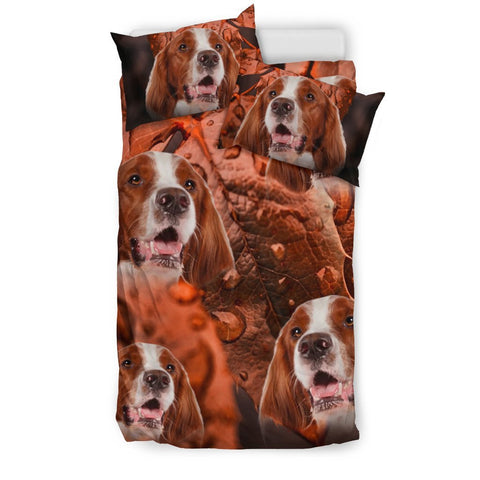 Cute Irish Red and White Setter Print Bedding Set- Free Shipping