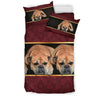 Bullmastiff Print On Red Bedding Sets-Free Shipping