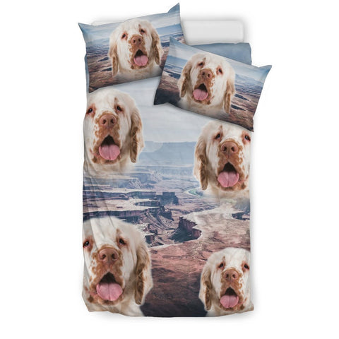 Clumber Spaniel Print Bedding Set- Free Shipping