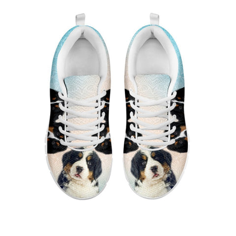 Amazing Three Bernese Mountain Dog Print Running Shoes For Women-Free Shipping-For 24 Hours Only