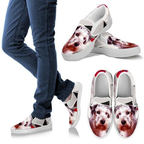 Cesky Terrier Print Slip Ons For Women- Express Shipping