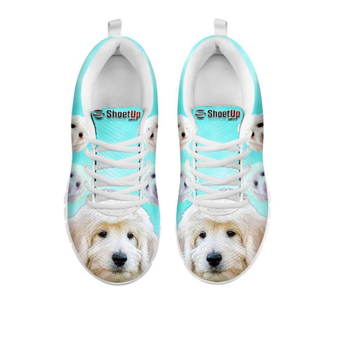 Smiling Goldendoodle Print Sneakers For Women- Free Shipping-For 24 Hours Only