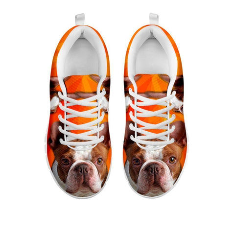 Cute Red Boston Terrier Sneakers For Women- Free Shipping-For 24 Hours Only