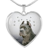Cane Corso Print Heart Pendant Luxury Necklace-Free Shipping