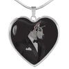 Amazing Great Dane Dog Print Heart Pendant Luxury Necklace-Free Shipping