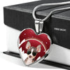 Chihuahua Print Heart Charm Luxury Necklace-Free Shipping