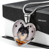 Finnish Lapphund Print Heart Pendant Luxury Necklace-Free Shipping