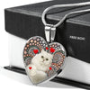 Persian Cat Print Heart Pendant Luxury Necklace-Free Shipping