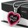 Pekingese Dog Print Heart Charm Necklaces-Free Shipping