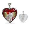 Oriental Shorthair Print Heart Pendant Luxury Necklace-Free Shipping