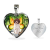 Cute Lagotto Romagnolo Dog Print Heart Pendant Luxury Necklace-Free Shipping