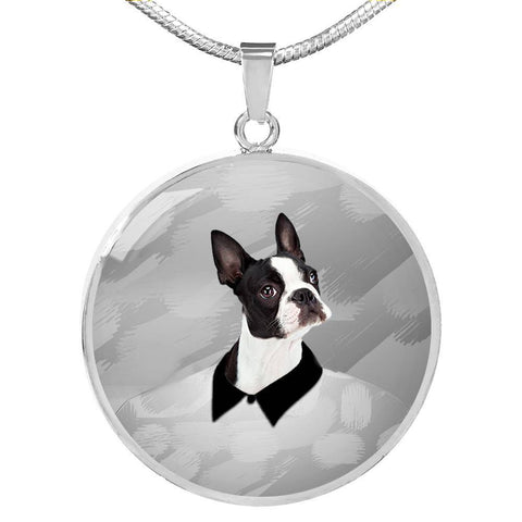 Boston Terrier Print Luxury Necklace-Free Shipping