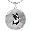 Boston Terrier Print Luxury Necklace-Free Shipping