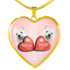 West Highland White Terrier (Westie) Print Heart Charm Luxury Necklace-Free Shipping