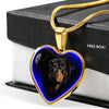 Amazing Rottweiler Dog Print Heart Charm Necklaces-Free Shipping