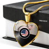 Sphynx Cat Print Heart Pendant Luxury Necklace-Free Shipping