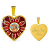 Tosa Inu Dog Print Heart Pendant Luxury Necklace-Free Shipping