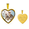 Savannah Cat Print Heart Charm Necklaces-Free Shipping