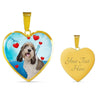 Petit Basset Griffon Vendeen Print Heart Pendant Luxury Necklace-Free Shipping