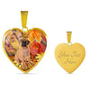 Cute Bullmastiff Print Heart Pendant Luxury Necklace-Free Shipping