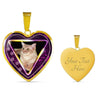 Javanese Cat Print Heart Charm Necklaces-Free Shipping