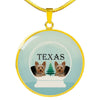 Yorkshire Terrier (Yorkie) Texas Print Luxury Necklace-Free Shipping