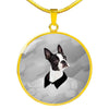 Boston Terrier Print Luxury Necklace-Free Shipping