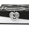 Boston Terrier Print Heart Pendant-Free Shipping