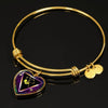 Vizsla Dog Art Print Heart Pendant Bangle-Free Shipping