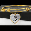 Boston Terrier Print Heart Pendant-Free Shipping