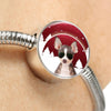 Chihuahua Print Circle Charm Steel Bracelet-Free Shipping