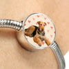 Airedale Terrier Print Luxury Circle Charm Bracelet-Free Shipping